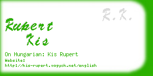 rupert kis business card